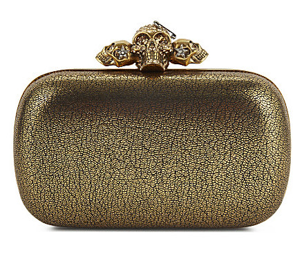 The Asian Wedding Blog - Alexander Mcqueen Metallic Skull Clutch